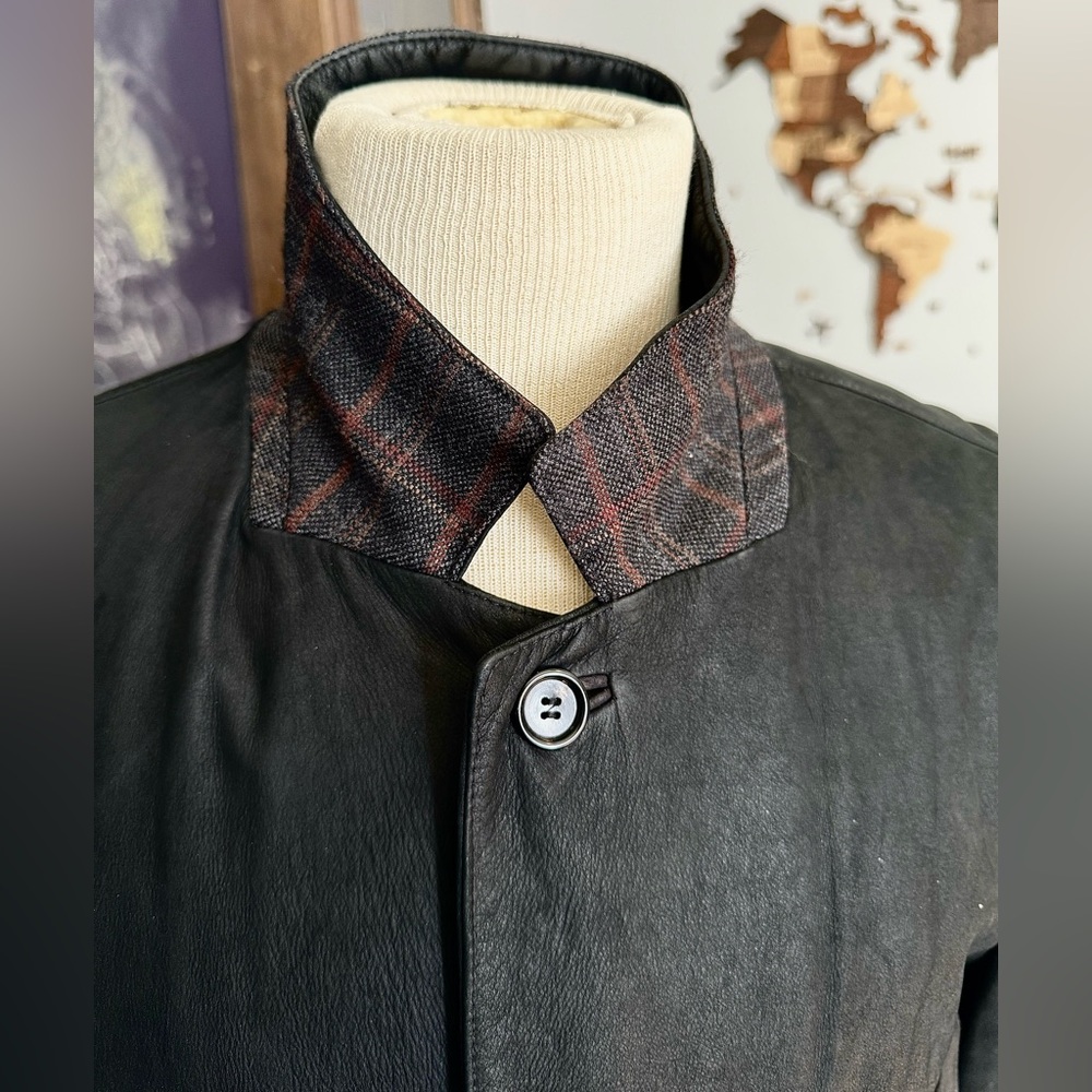 Luciano Barbera Leather Coat